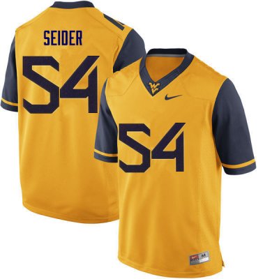 Men's West Virginia Mountaineers NCAA #54 JahShaun Seider Gold Authentic Nike Stitched College Football Jersey PF15F70XA